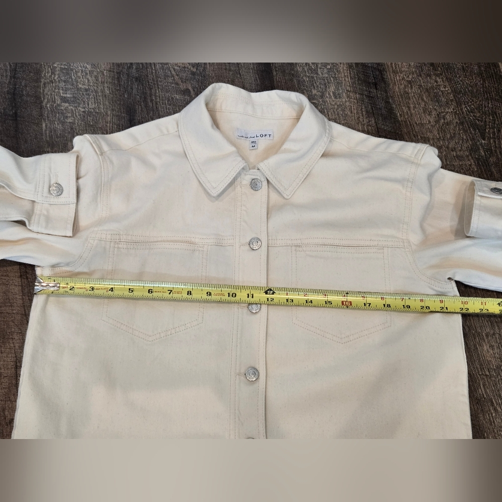 Loft Denim Eyelet Jacket, Size Medium - Picture 7 of 7